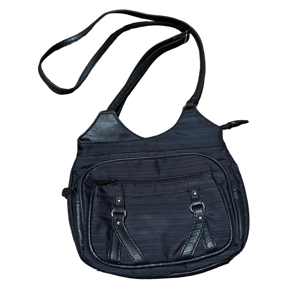 MultiSac Blue Nylon Crossbody Handbag Multi Sac Purse Adjustable Strap